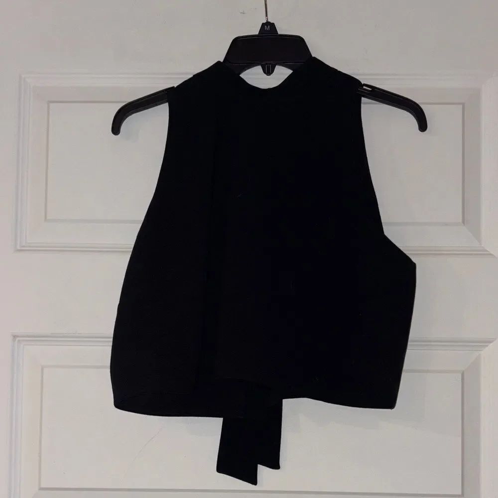 Black Halo Black Halter Crop Top